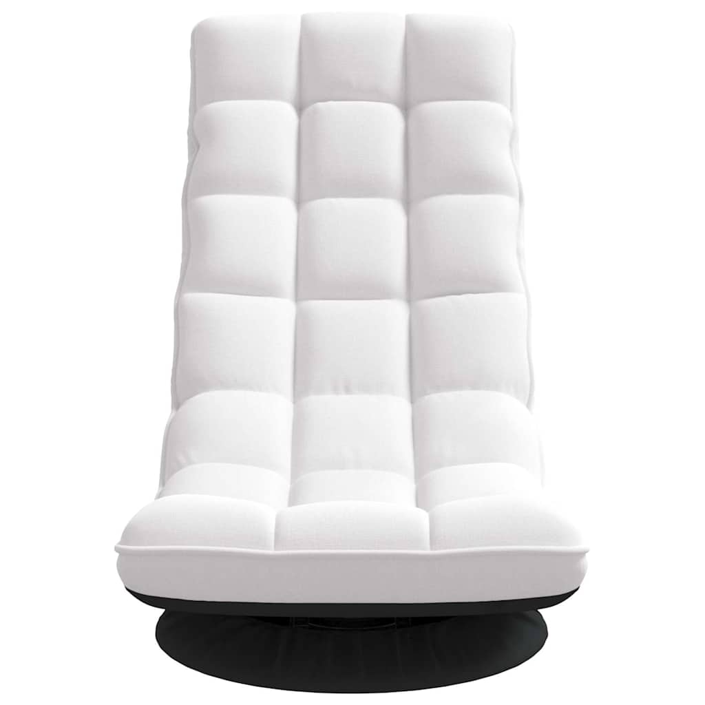 Cadeira de piso giratória 70x51x79 cm tecido branco