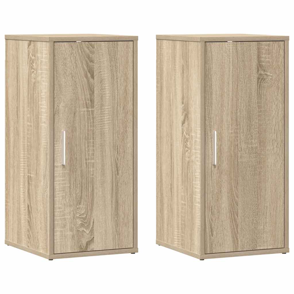 Sapateiras 2 pcs 32x35x70 cm contraplacado cor carvalho sonoma