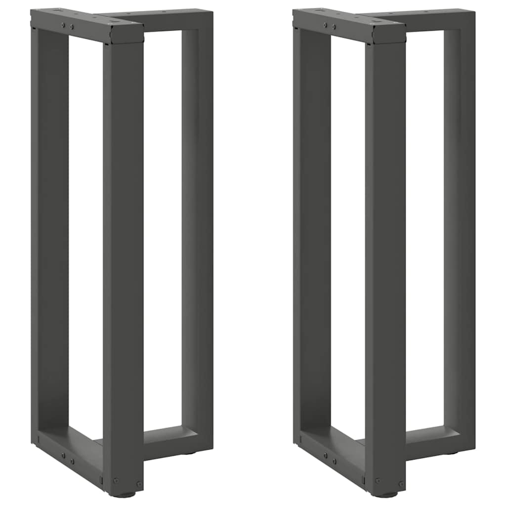 Pés para mesa de bar em forma de t, 2 peças, antracite, 50x35x(100-101) cm, aço