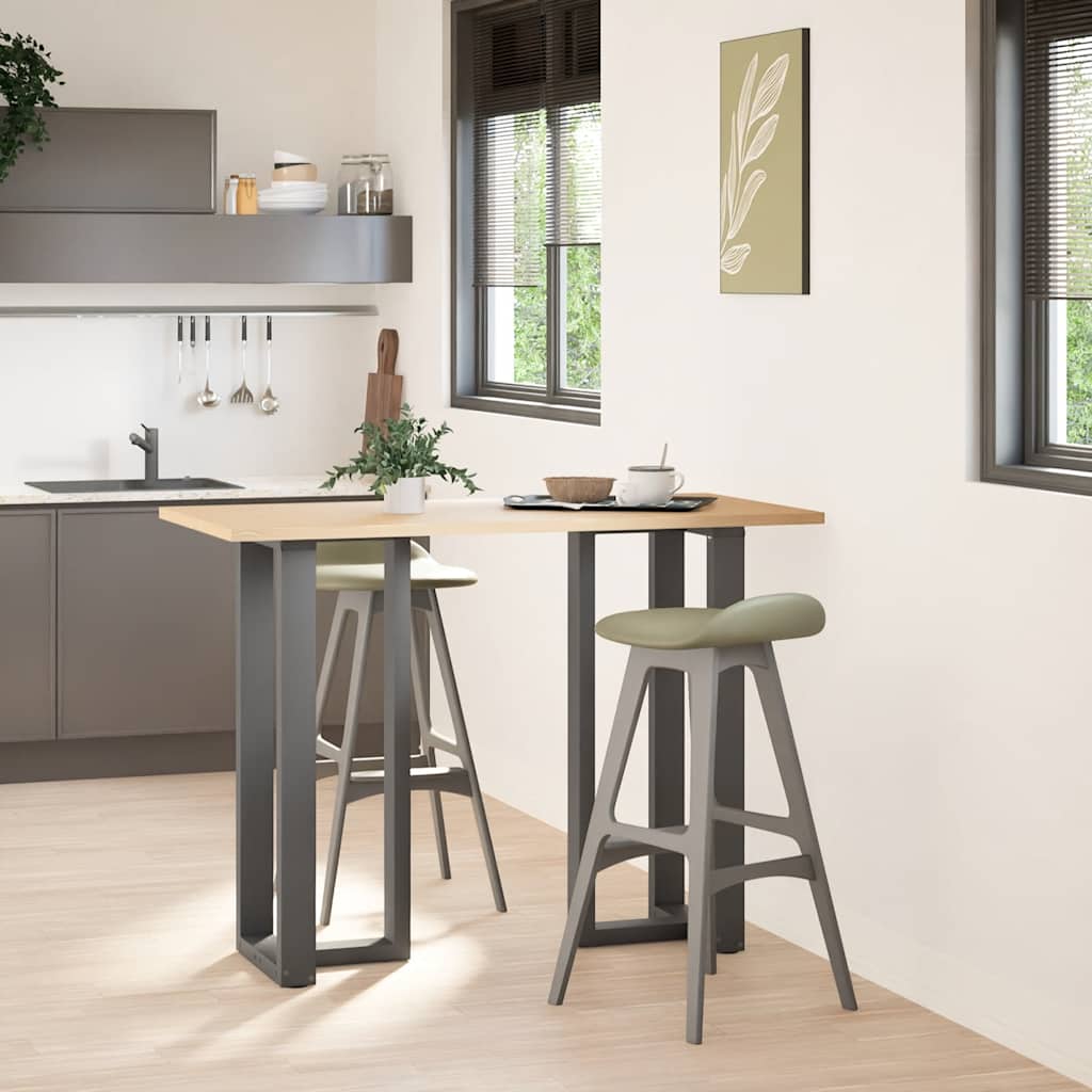 Pés para mesa de bar em forma de t, 2 peças, antracite, 50x35x(100-101) cm, aço