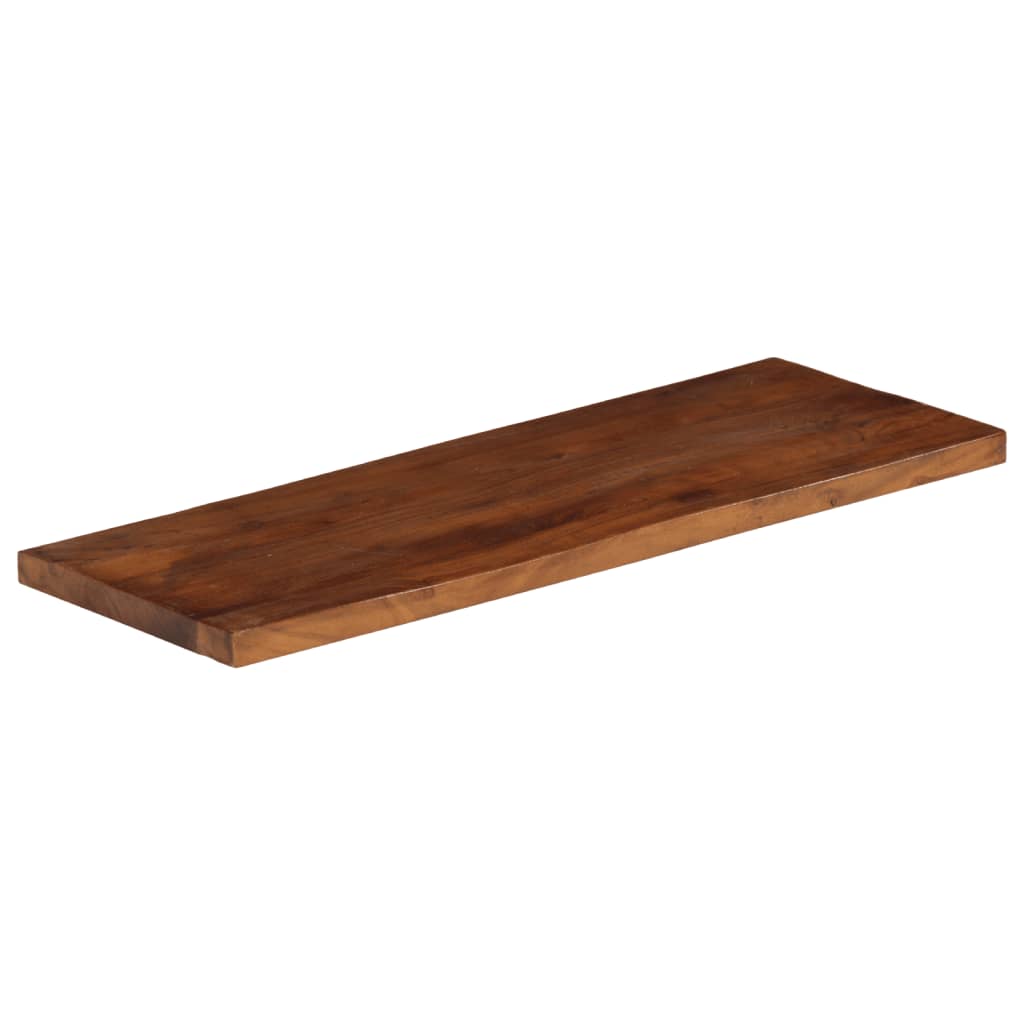 Tampo de mesa retangular 90x20x3,8 cm madeira recuperada maciça