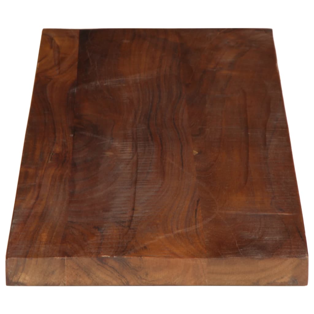 Tampo de mesa retangular 90x20x3,8 cm madeira recuperada maciça