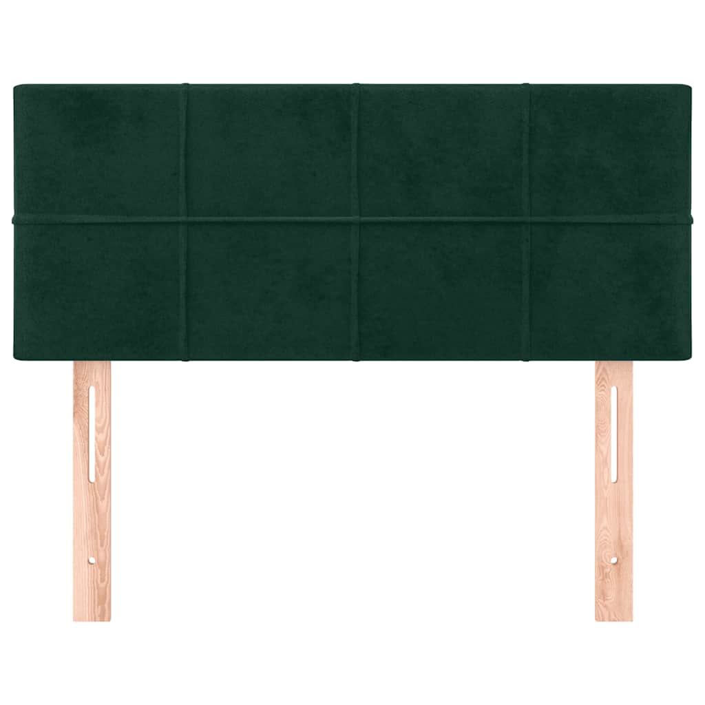Cabeceira de cama veludo 100x5x78/88 cm verde-escuro