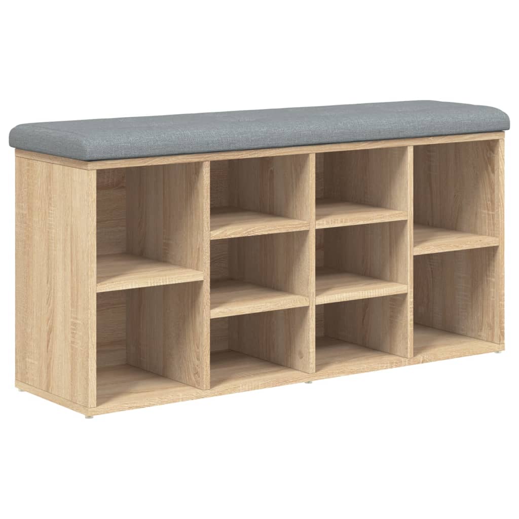 Banco sapateira 102x32x50 cm derivados madeira carvalho sonoma