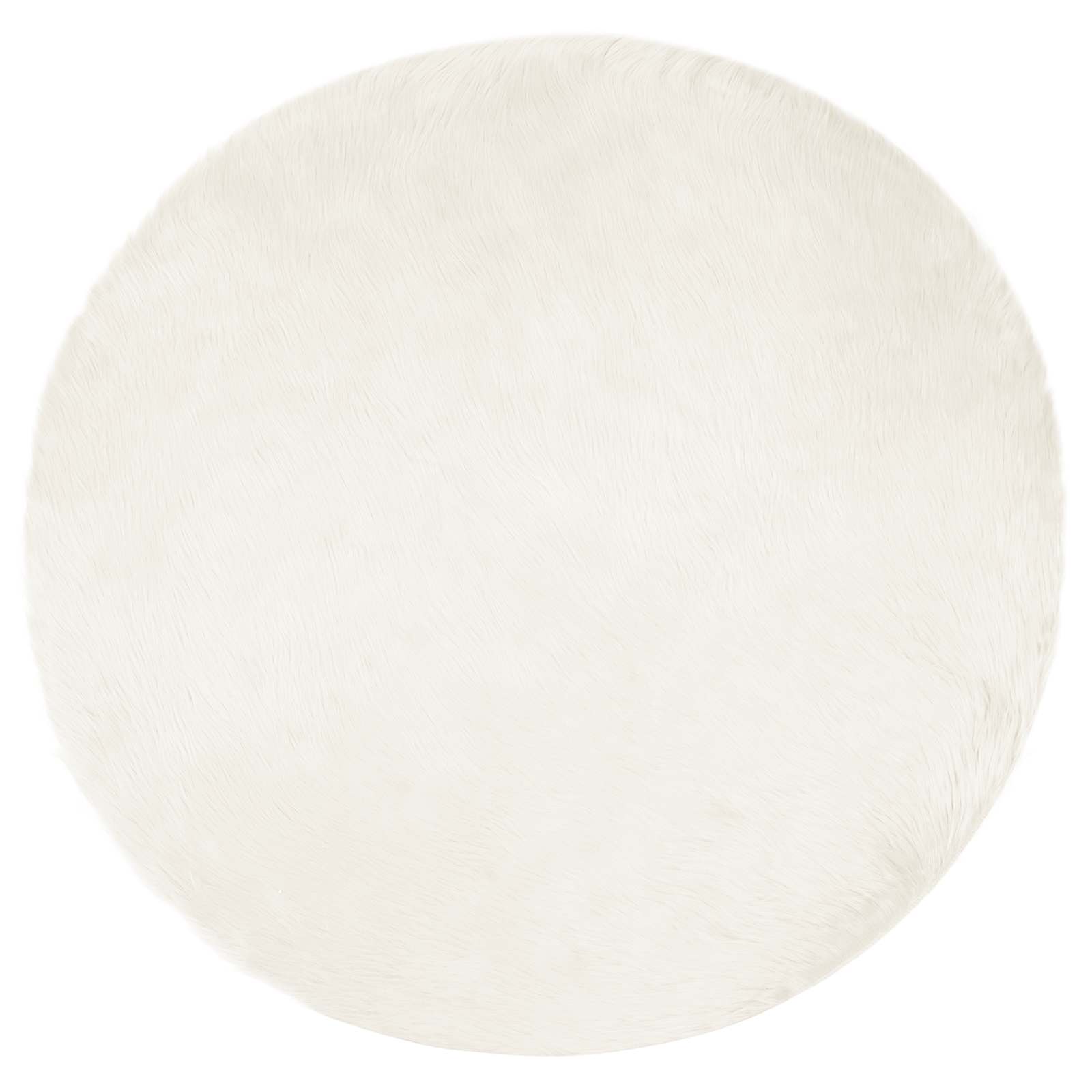 Tapete de de ovelha sintética tafalla branco ø 100 cm poliéster