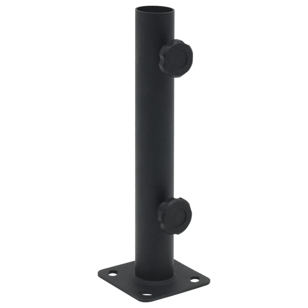 Base de guarda-sol para poste de ø32/34/38 mm aço preto fosco