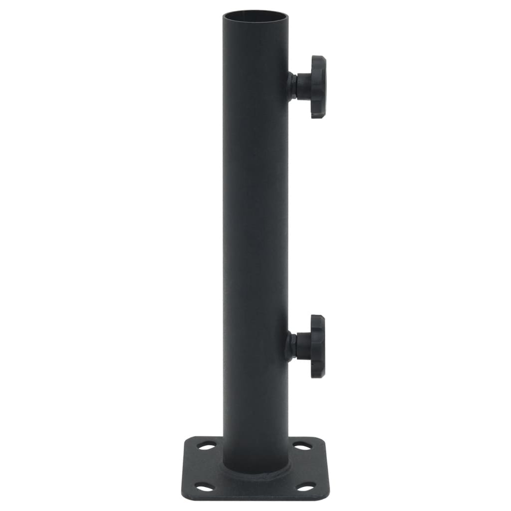 Base de guarda-sol para poste de ø32/34/38 mm aço preto fosco