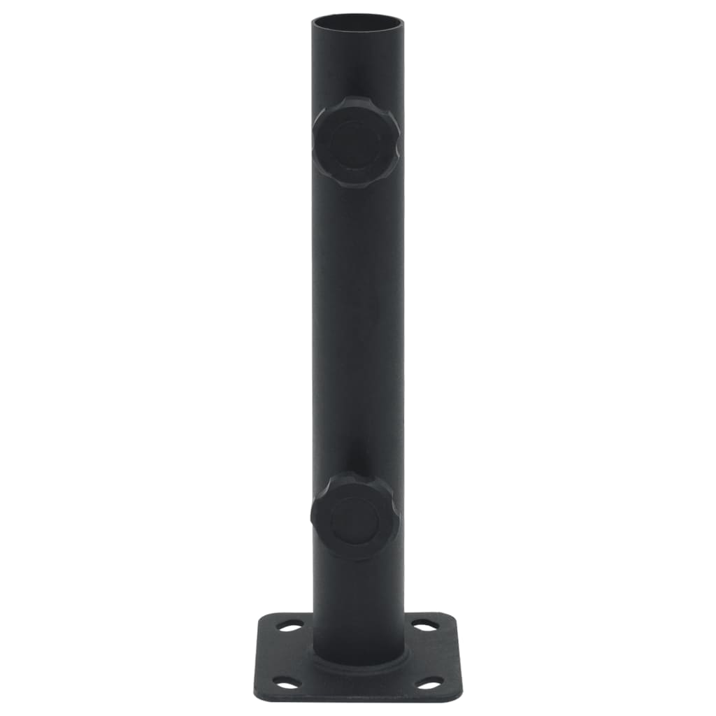 Base de guarda-sol para poste de ø32/34/38 mm aço preto fosco