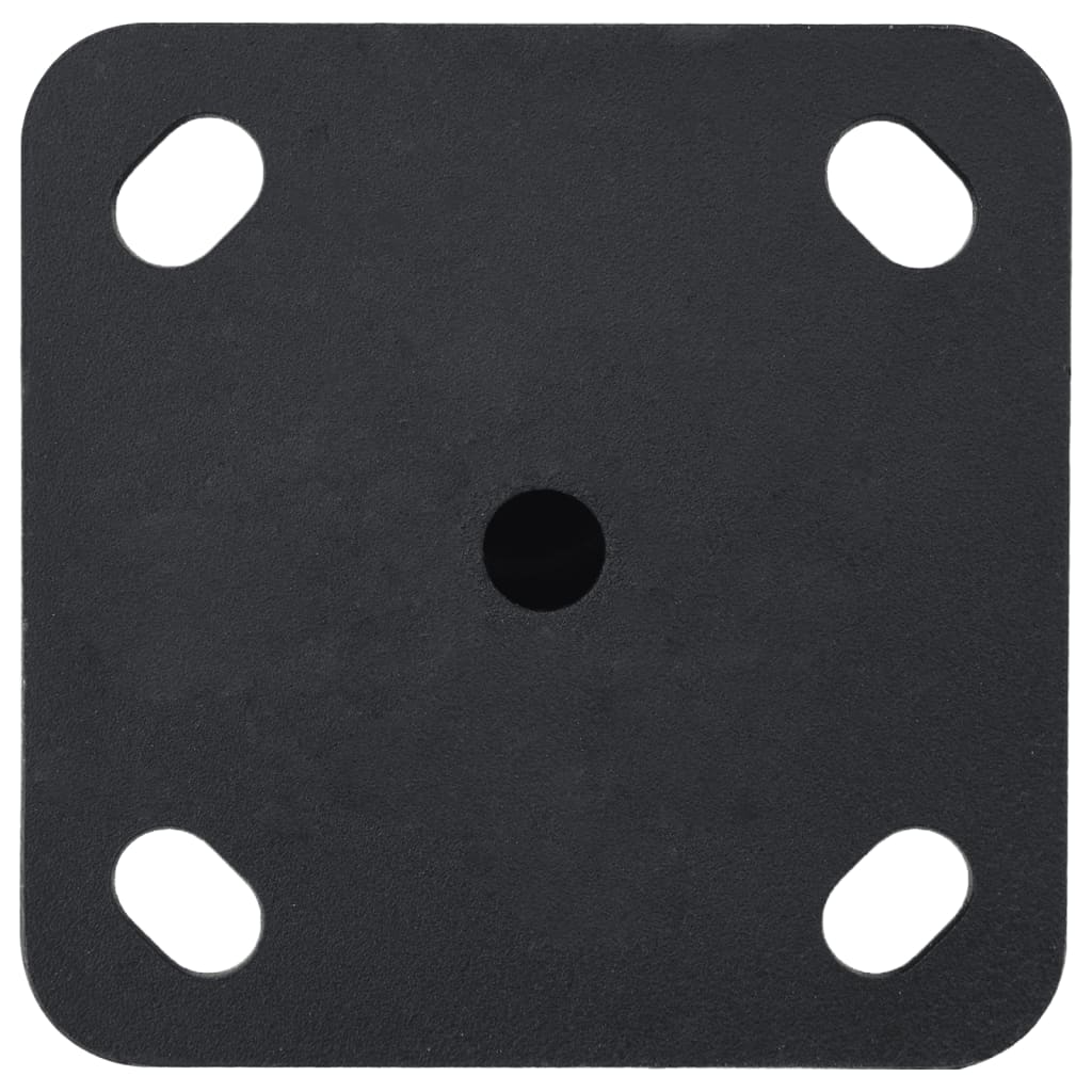 Base de guarda-sol para poste de ø32/34/38 mm aço preto fosco