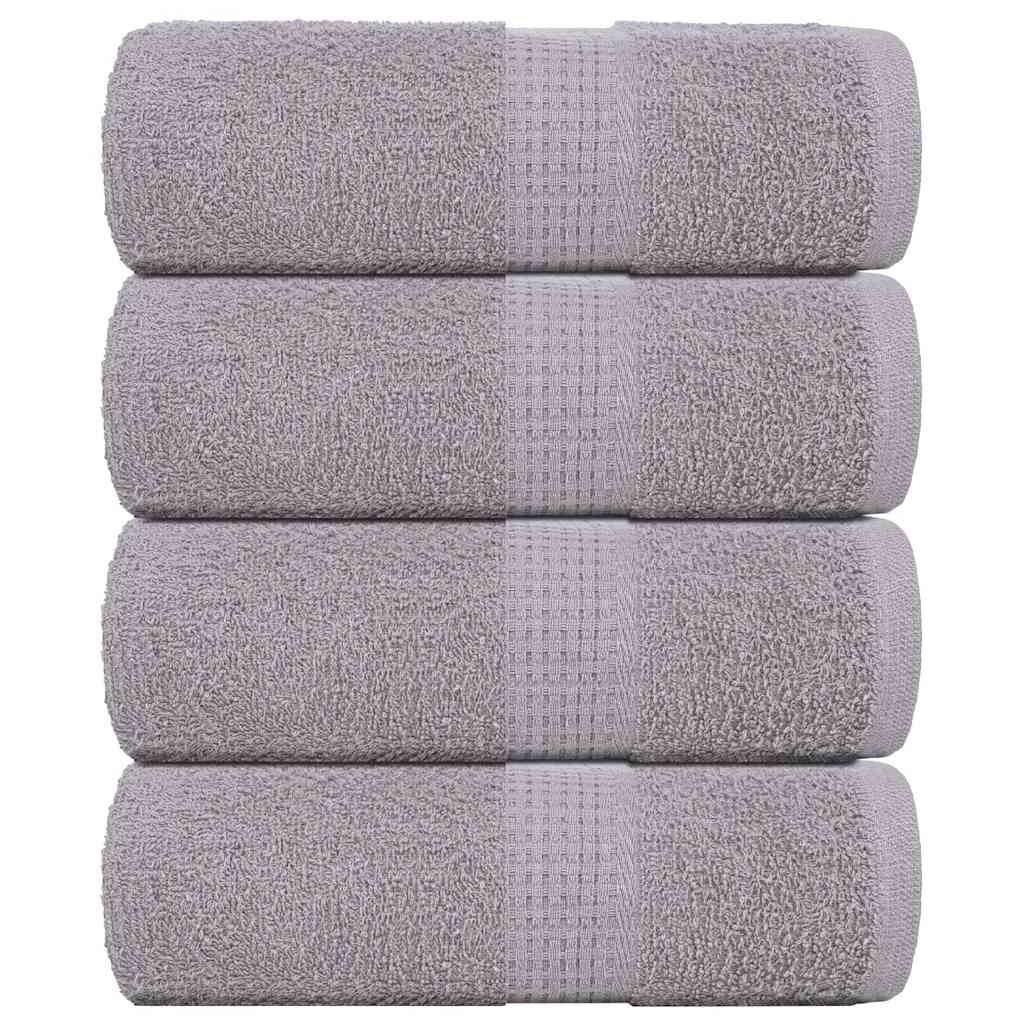 Toalhas de rosto frogn 4 peças cinza 30x30 cm 360 g/m²