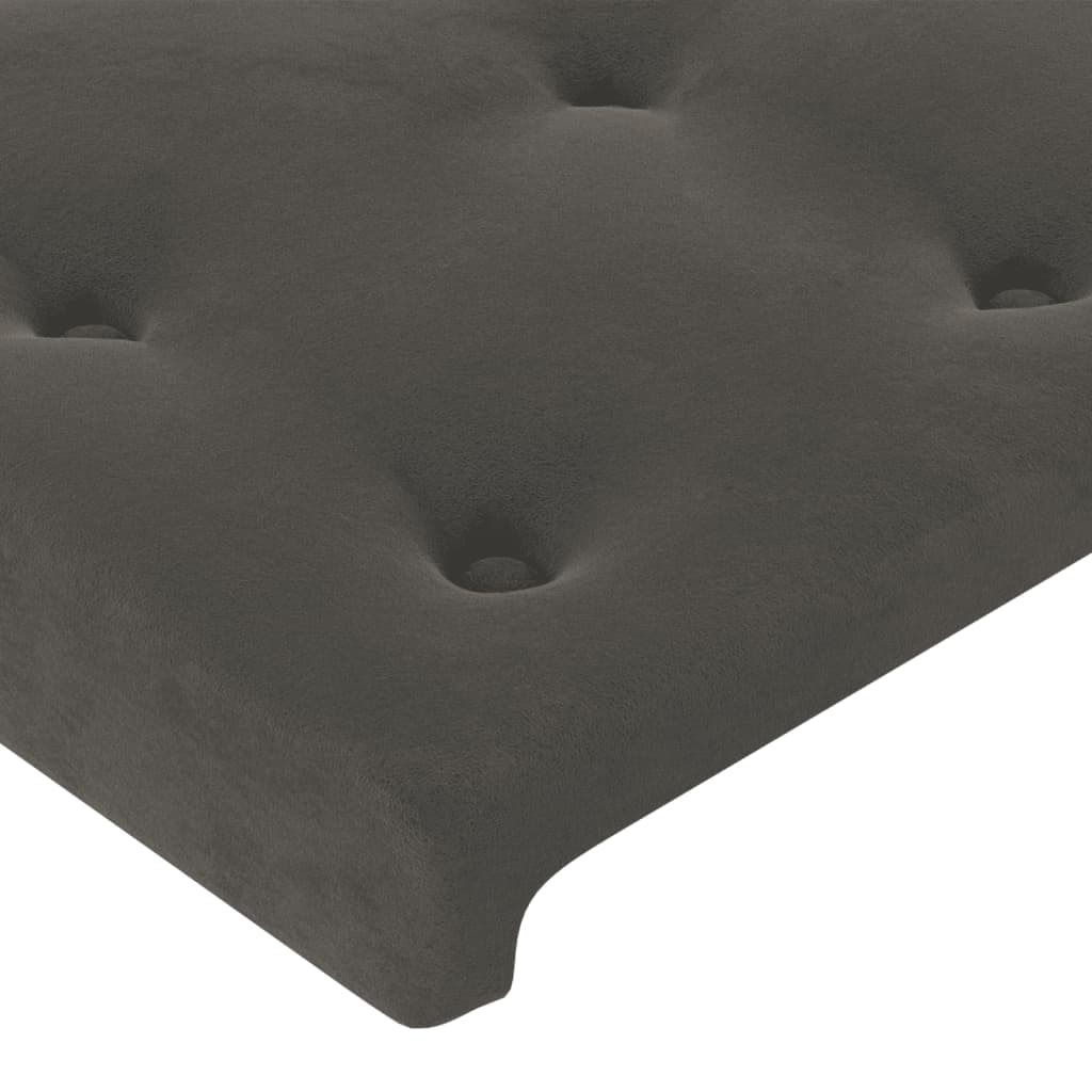 Cabeceiras cinzento-escuro 160x5x78/88 cm veludo