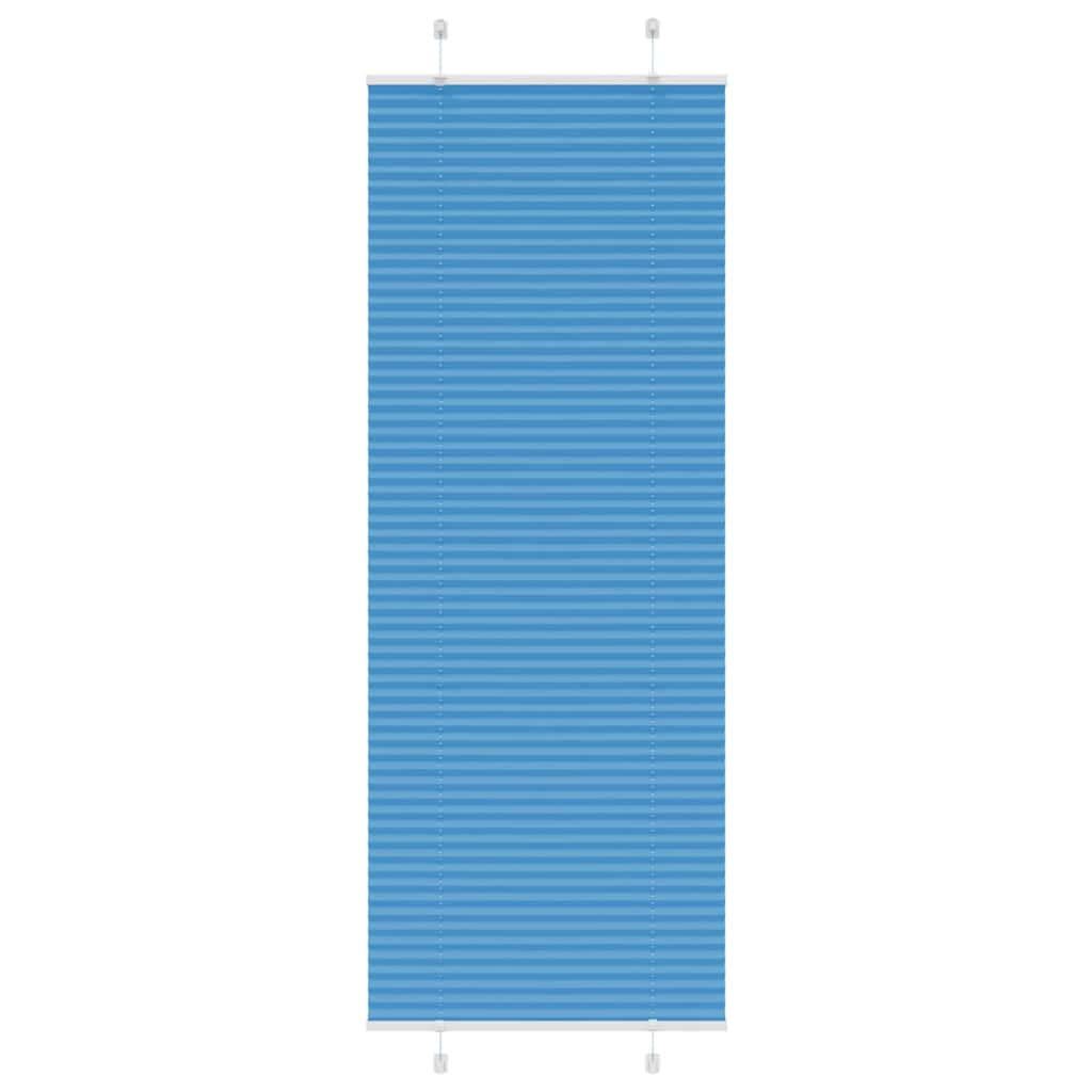 Azul plissada cega 80x200 cm largura tecido 79,4 cm poliéster
