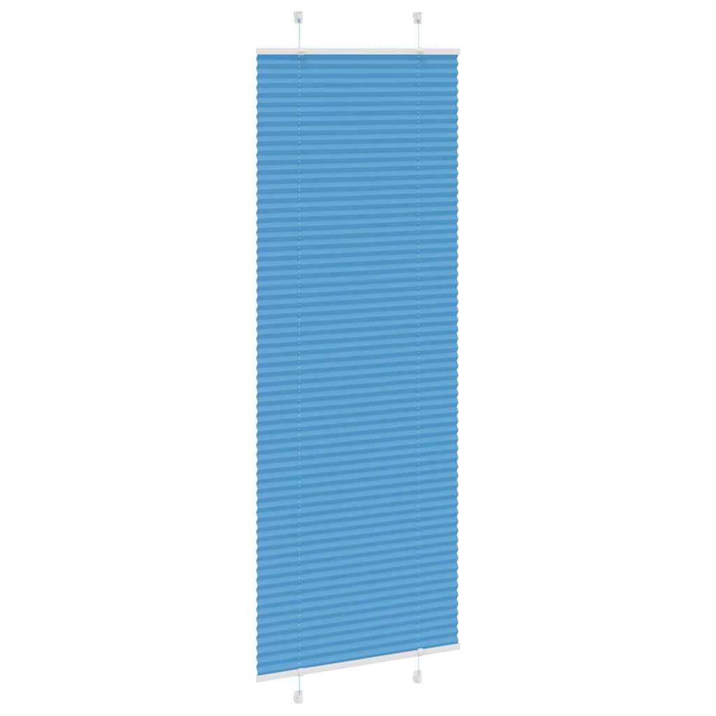Azul plissada cega 80x200 cm largura tecido 79,4 cm poliéster