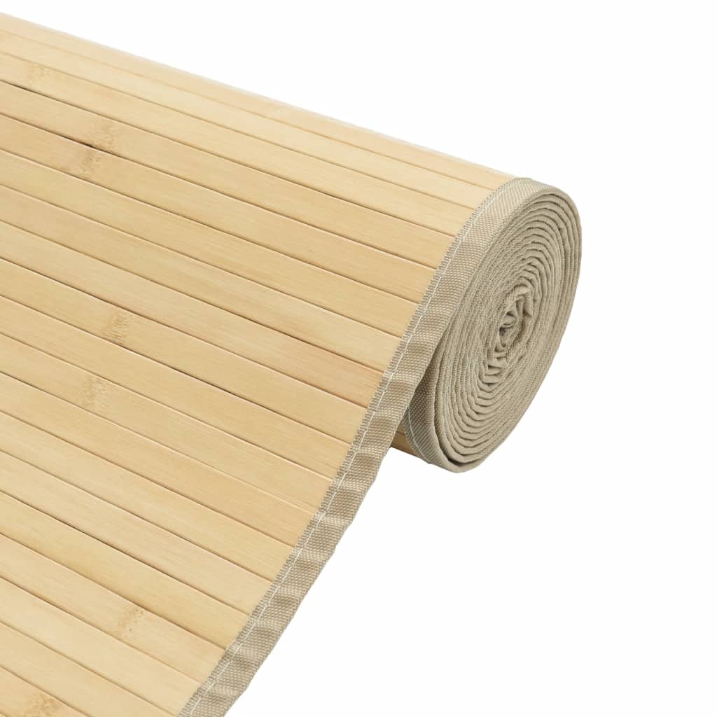 Tapete retangular 70x1000 cm bambu cor natural clara