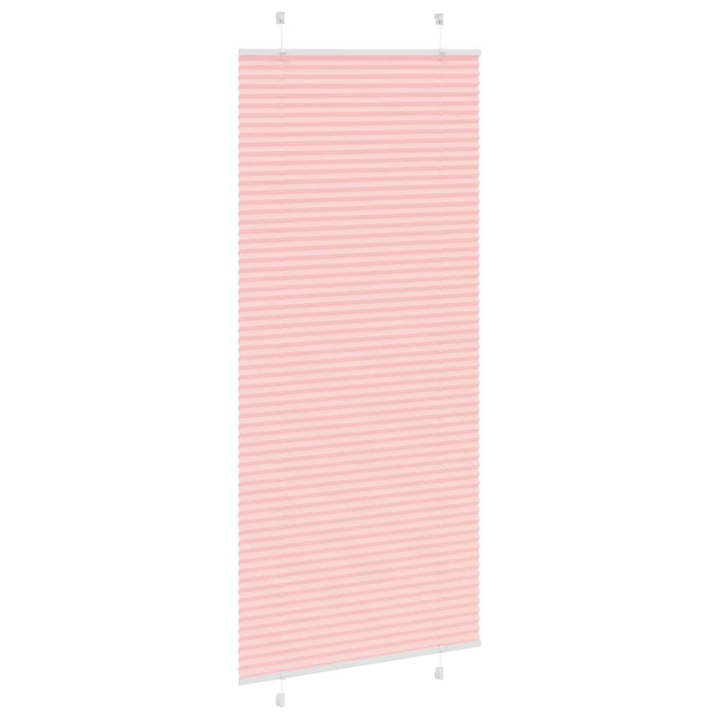 Rosa plissada cega 95x200 cm largura tecido 94,4 cm poliéster