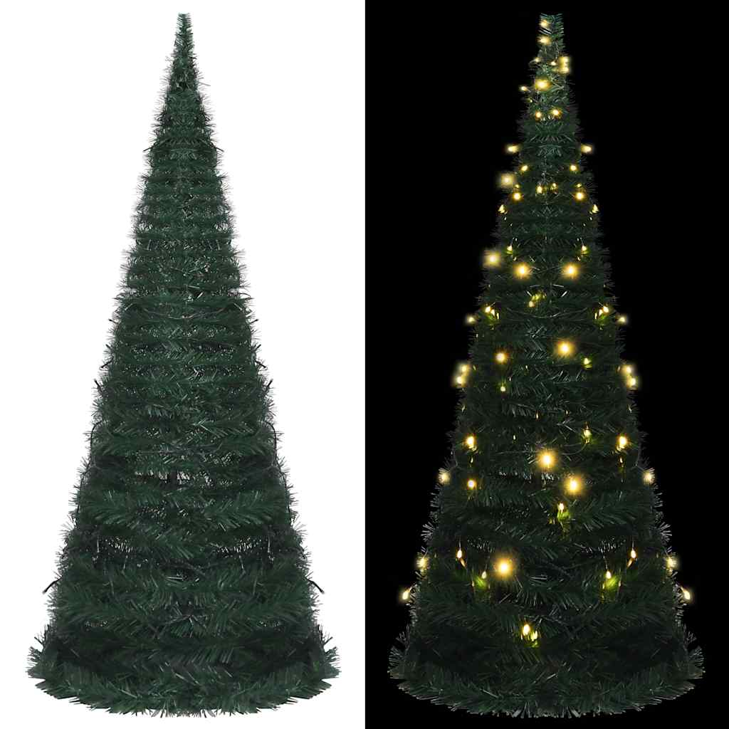 Árvore natal pop-up artificial pré-iluminada 150 cm verde
