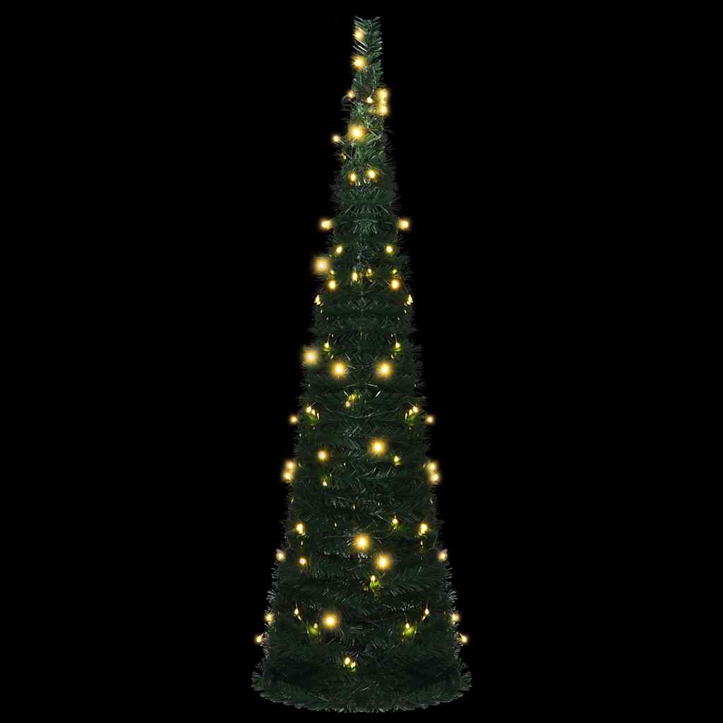 Árvore natal pop-up artificial pré-iluminada 150 cm verde