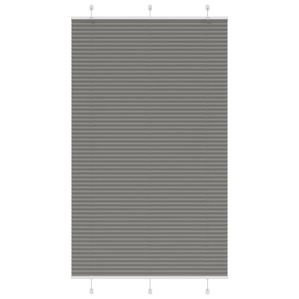 Antracite plissada cega 115x200 cm largura tecido 114,4 cm