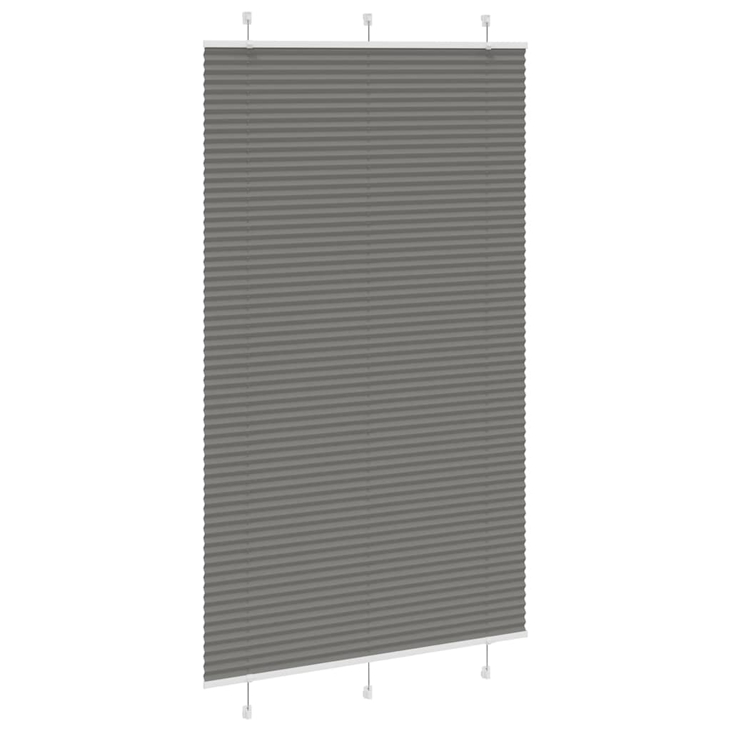 Antracite plissada cega 115x200 cm largura tecido 114,4 cm