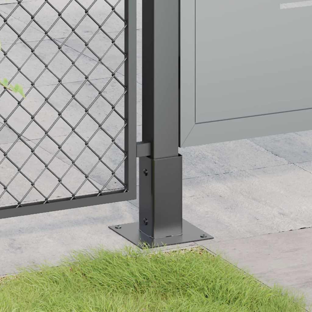 Bases de coluna quadradas 4 peças 71x71 mm aço revestido a pó