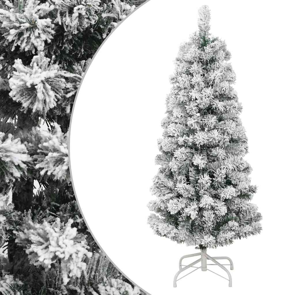 Árvore de natal artificial articulada c/ flocos de neve 150 cm