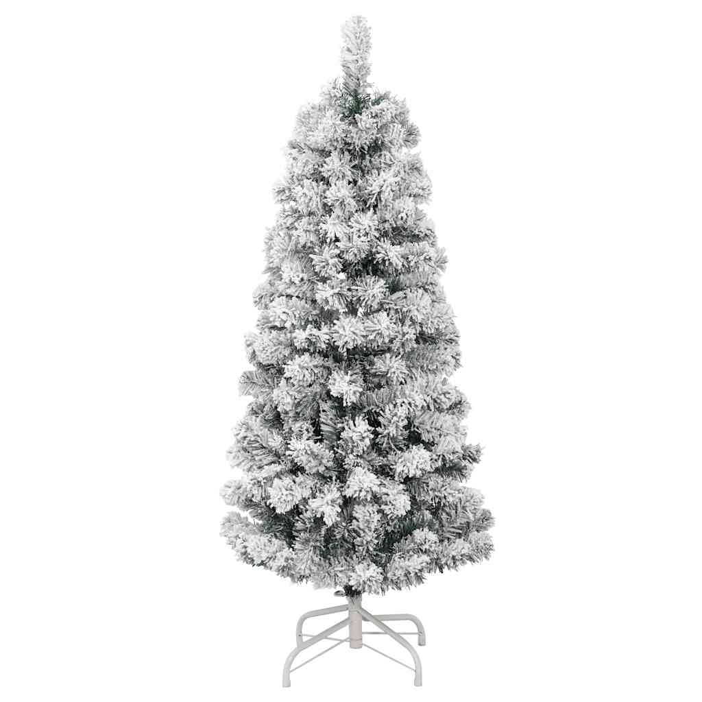 Árvore de natal artificial articulada c/ flocos de neve 150 cm
