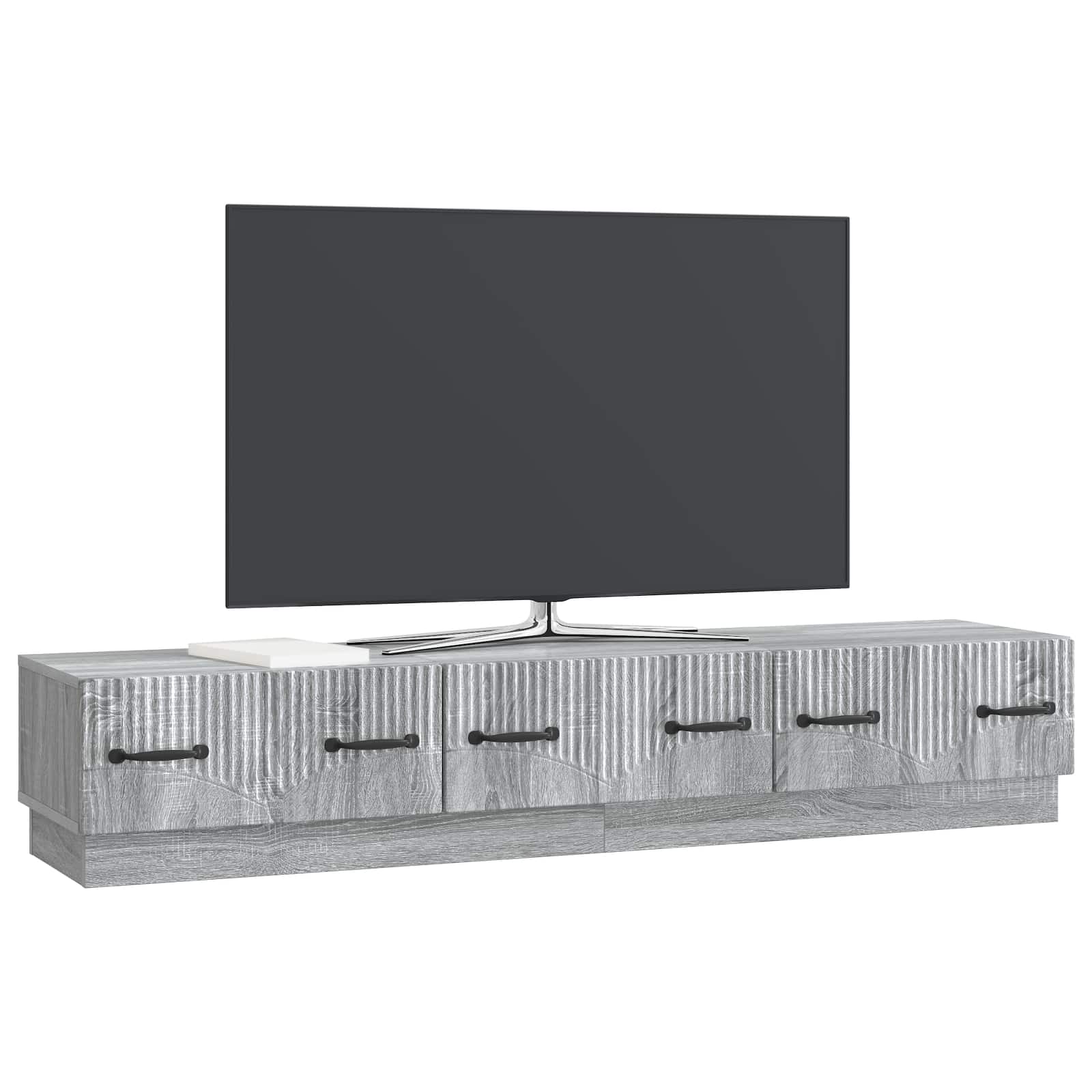 Gabinete para TV com gaveta sonoma cinzento 147 x 34,5 x 27 cm