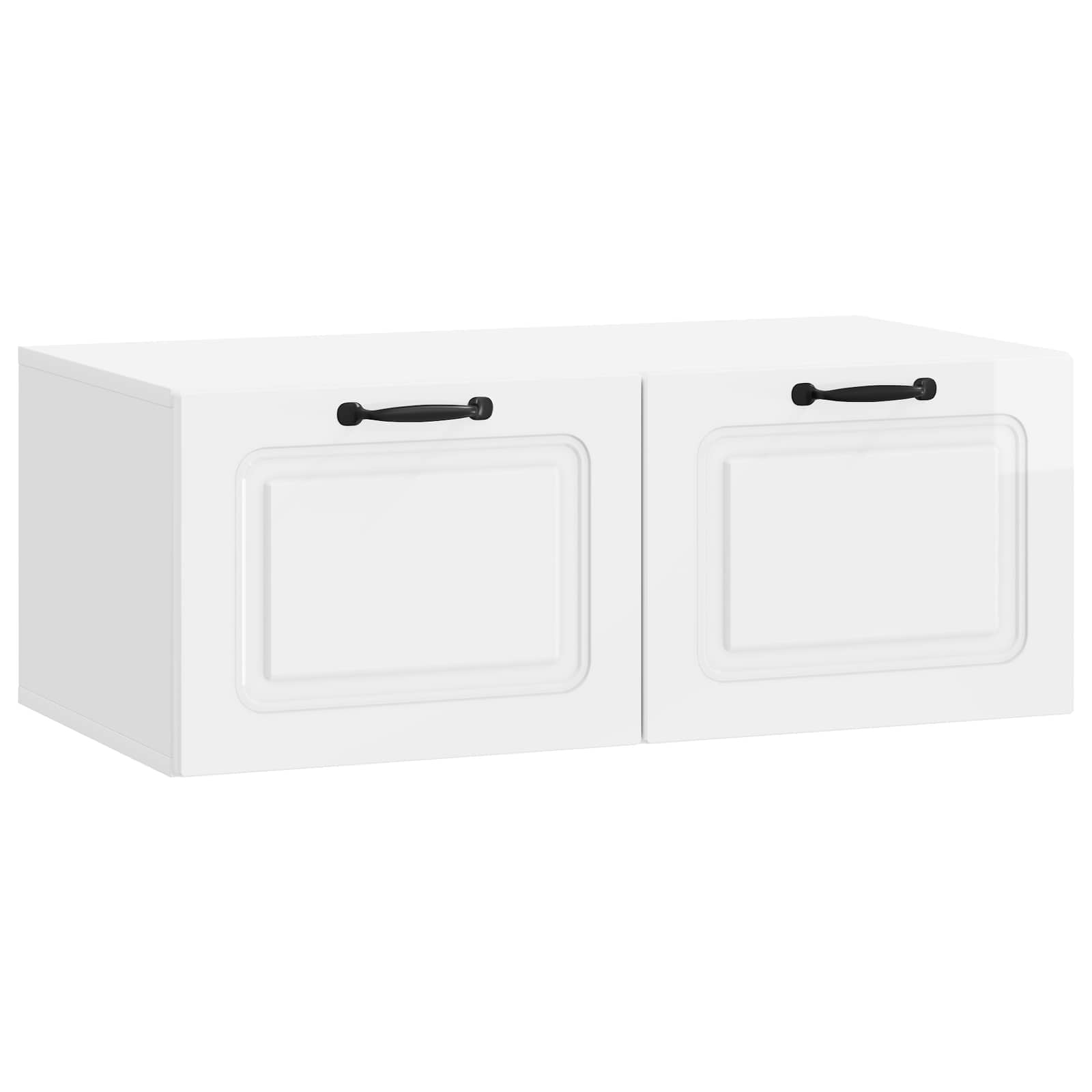 Gabinete de TV de parede branco brilhante 78,5 x 41 x 30 cm