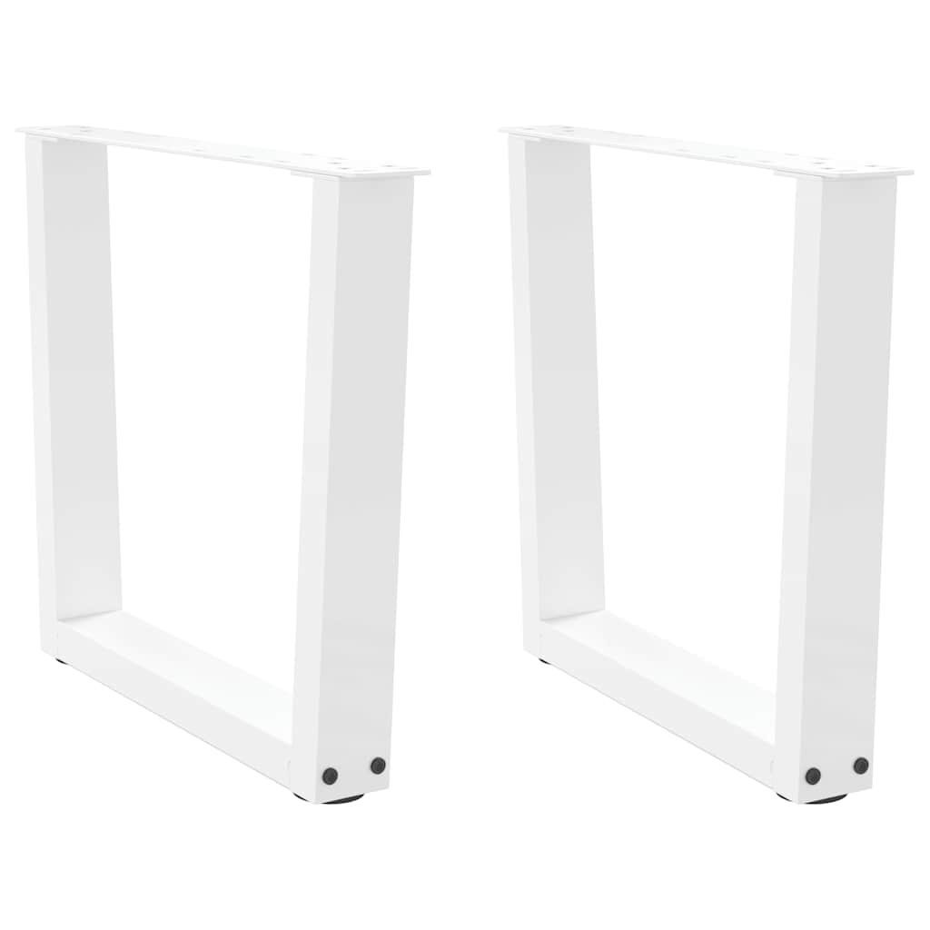 Pés para mesa de centro em v, 2 peças, branco, 50x (42-43,3) cm, aço