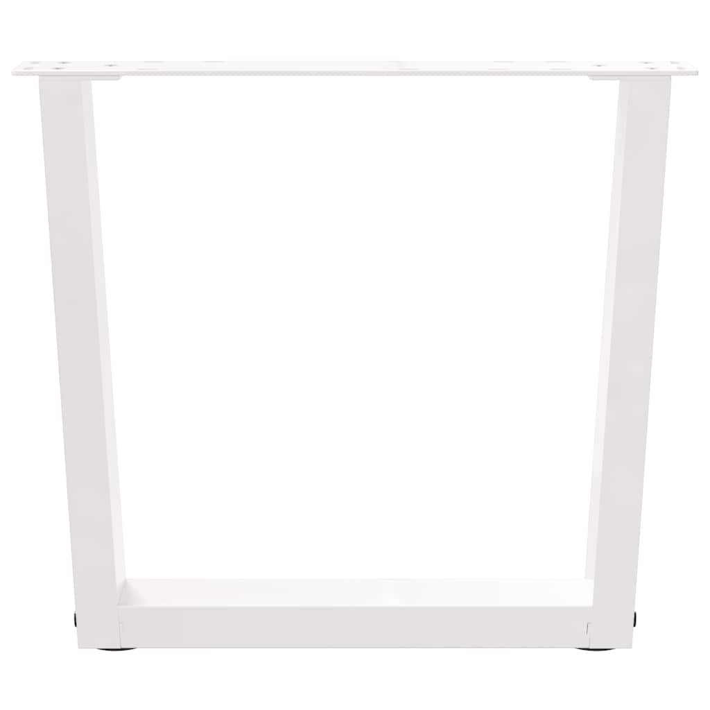 Pés para mesa de centro em v, 2 peças, branco, 50x (42-43,3) cm, aço