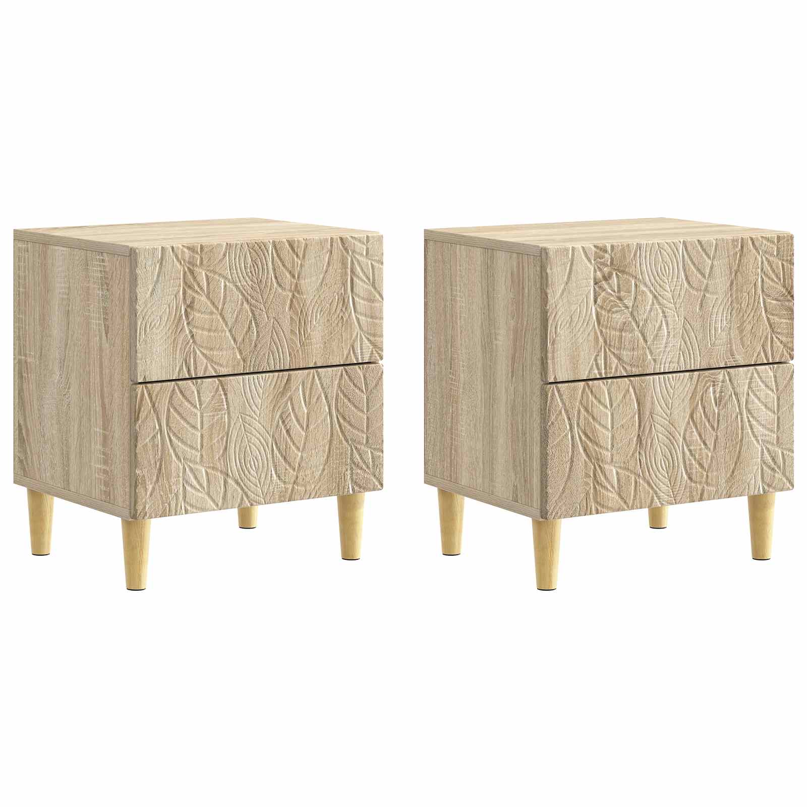Mesa-de-cabeceira 2 unid. carvalho sonoma 43 x 34,5 x 48 cm