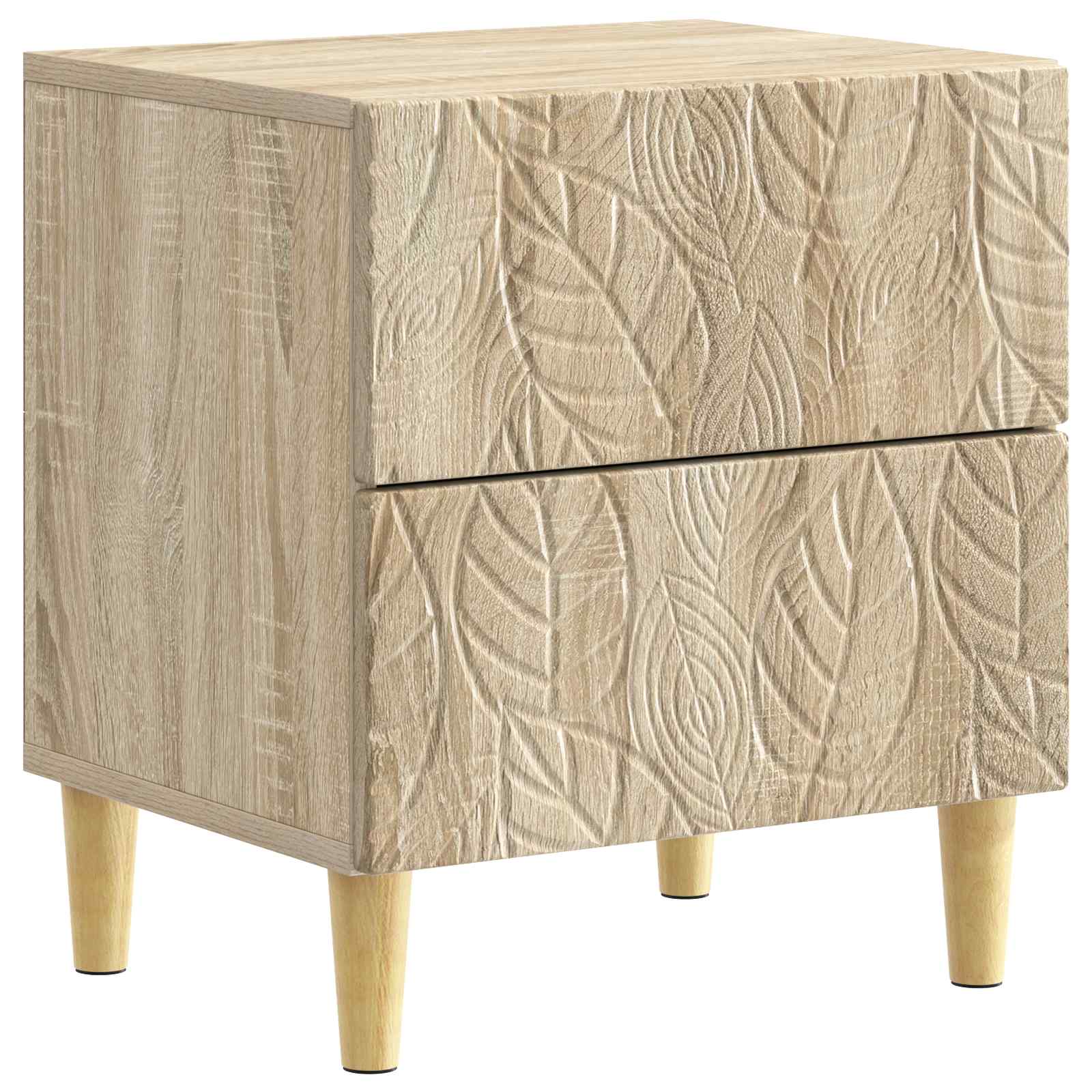 Mesa-de-cabeceira 2 unid. carvalho sonoma 43 x 34,5 x 48 cm