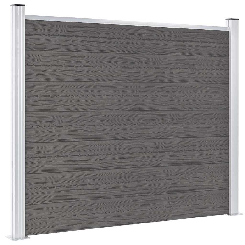 Painel de cerca 180x146 cm wpc cinzento