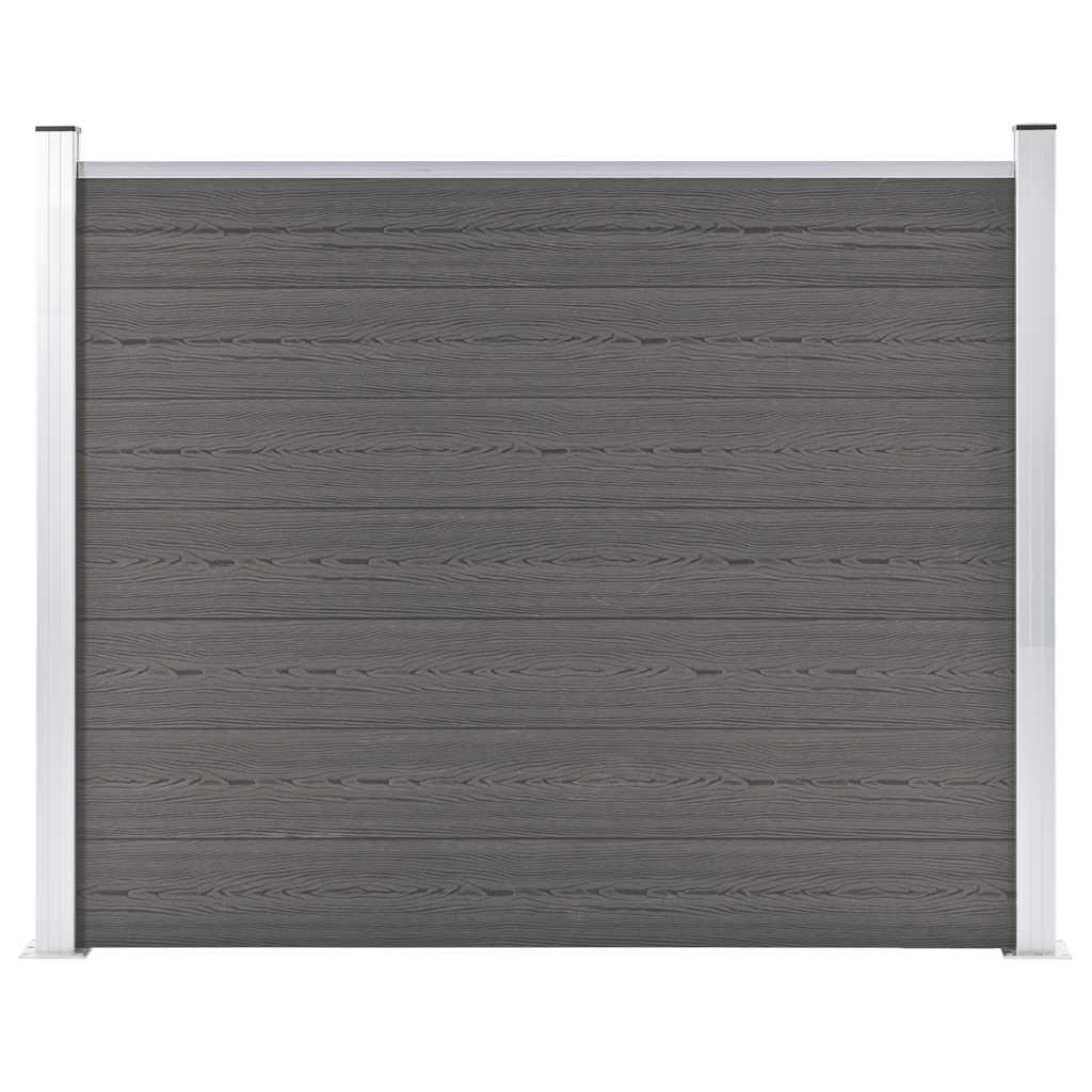 Painel de cerca 180x146 cm wpc cinzento