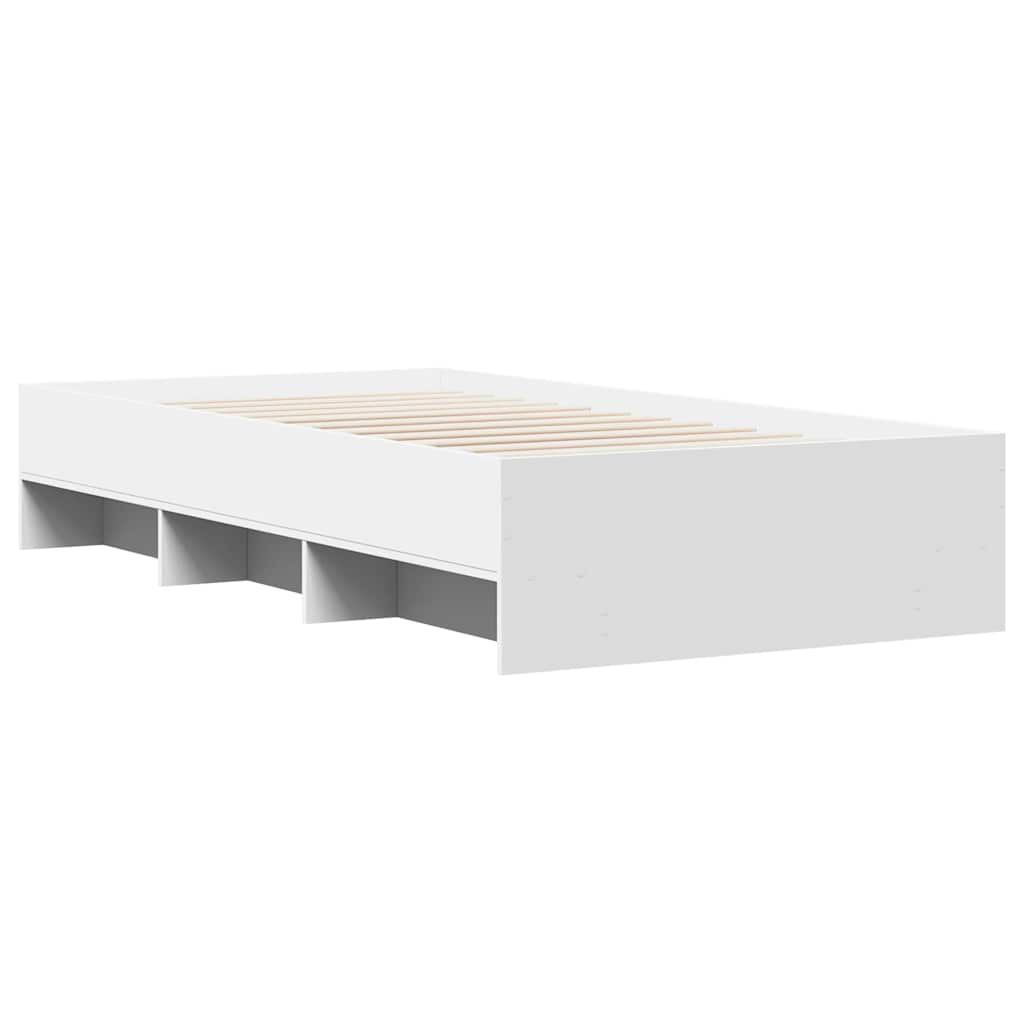 Estrutura de cama 100x200 cm derivados de madeira branco