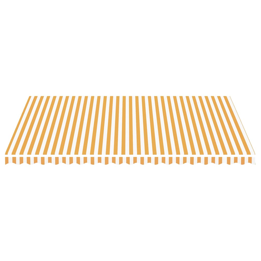 Tecido de substituição para toldo amarelo e branco 500x350 cm poliéster