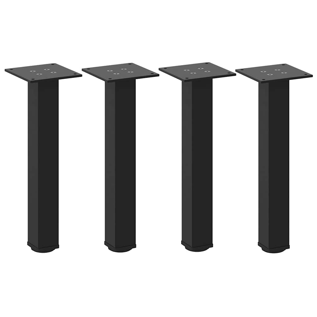 Pés para mesa de centro 4 peças, preto, 30-32 cm, aço
