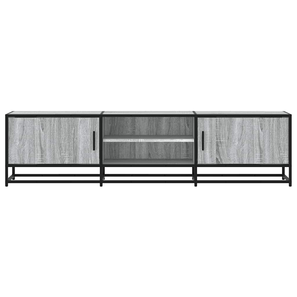 Móvel p/ TV 160x35x41cm derivados madeira/metal cinzento sonoma