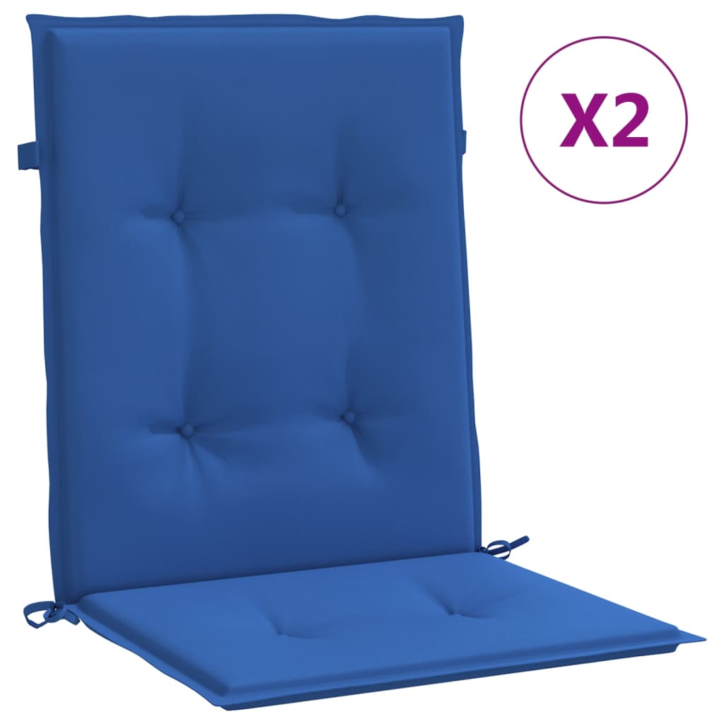 Almofadões lombares p/ cadeiras de jardim 2pcs oxford azul real