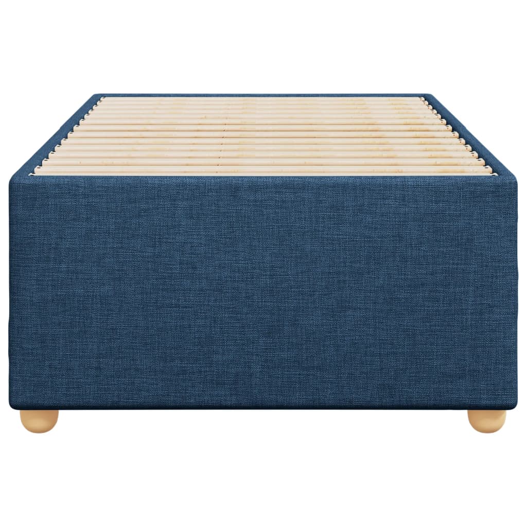 Estrutura de cama sem colchão 90x190 cm tecido azul