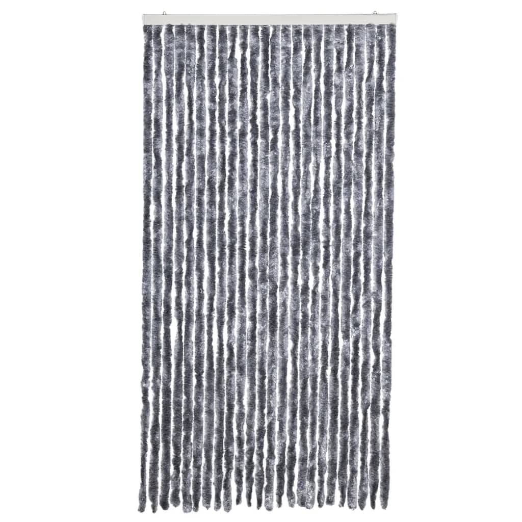 Cortina anti-insetos 100x200 cm chenille prateado