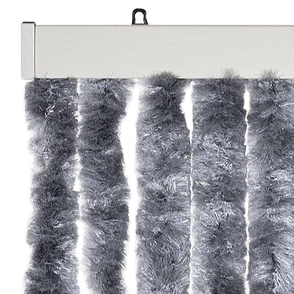 Cortina anti-insetos 100x200 cm chenille prateado