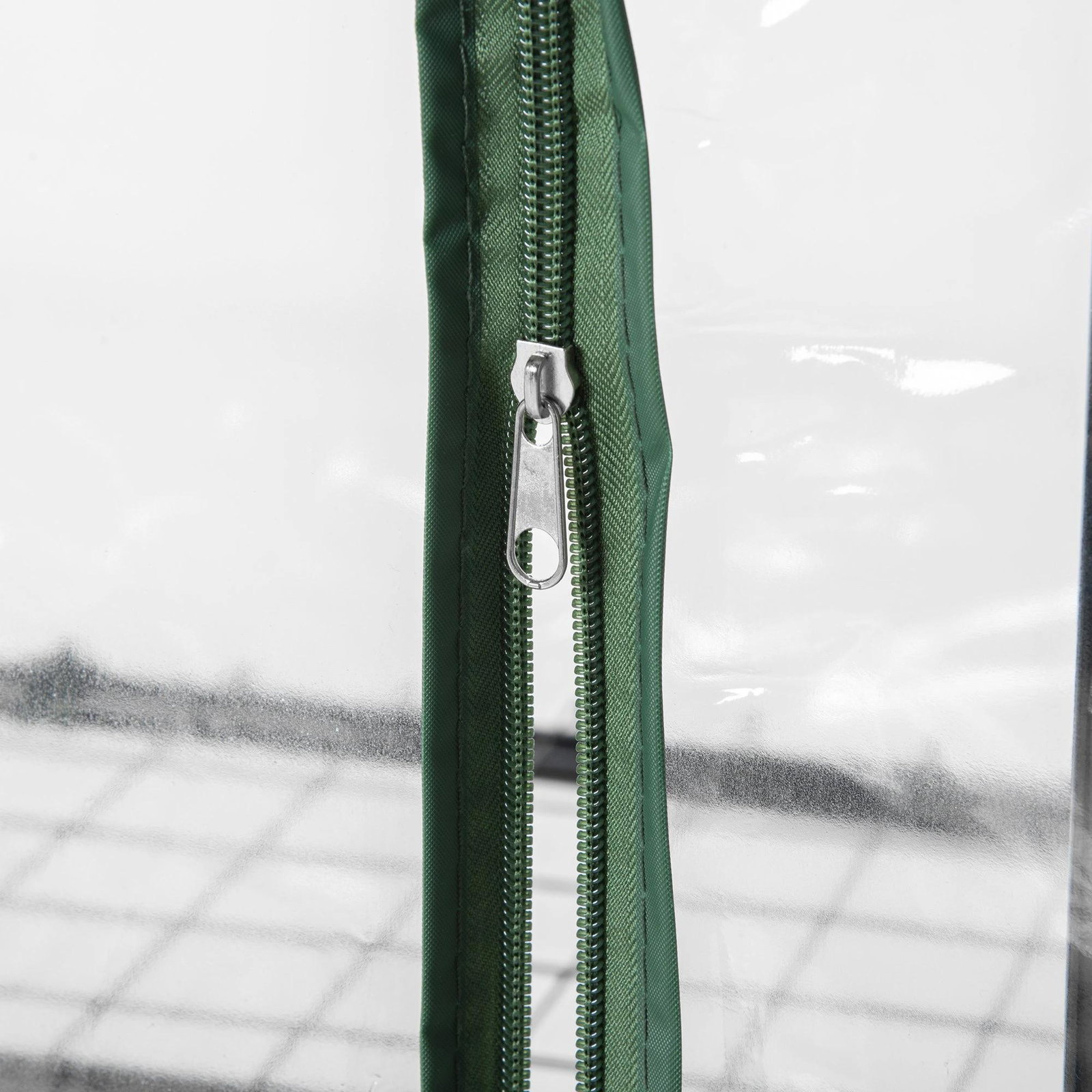 Estufa de Jardim Vertical 69x49x193cm com 5 Prateleiras Estufa para Plantas e Cultivos com Cobertura Transparente e Verde de PVC