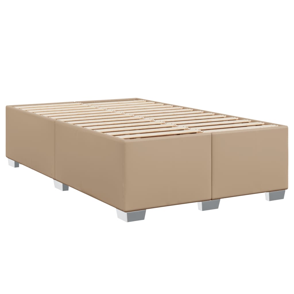 Estrutura de cama 120x200 cm couro artificial cappuccino