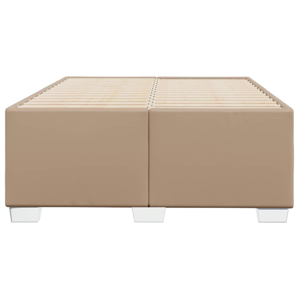 Estrutura de cama 120x200 cm couro artificial cappuccino