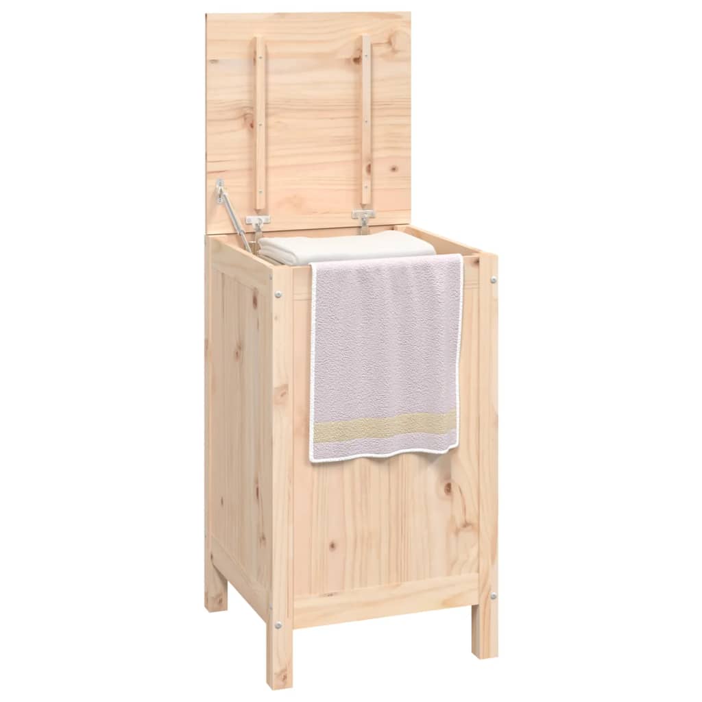 Caixa para roupa 44x44x76 cm madeira de pinho maciça