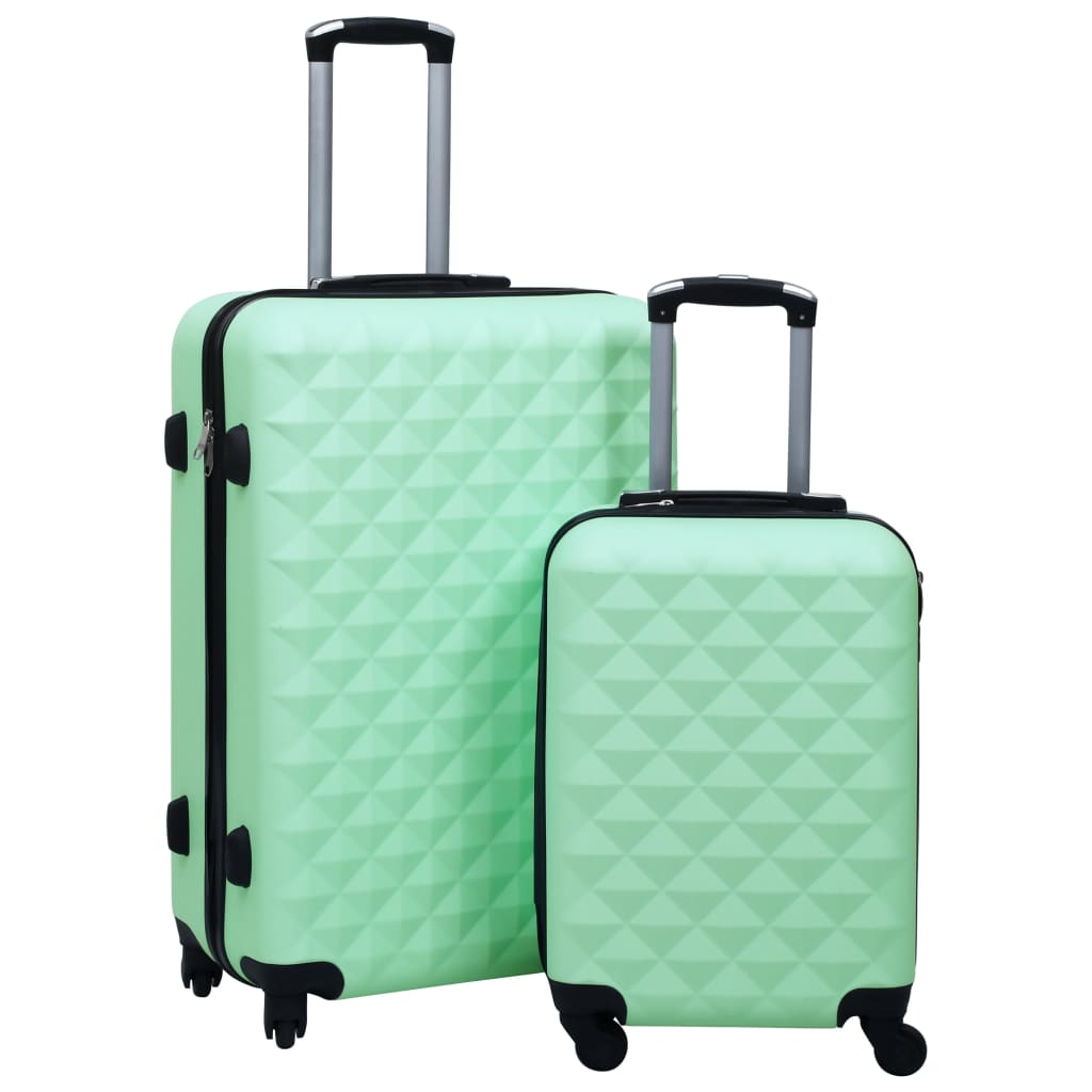 Conjunto de tróleis estojo rígido 2 pcs ABS verde hortelã