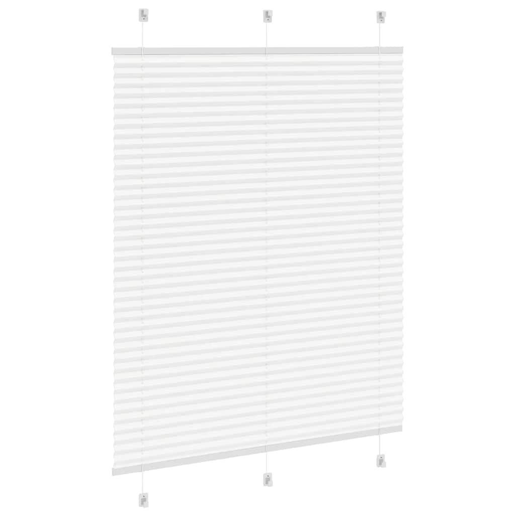 Branco plissada cega 110x150cm largura tecido 109,4cm poliéster