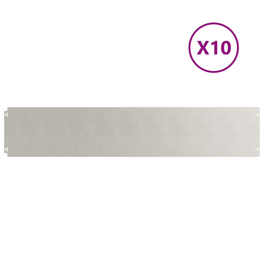 Orlas de relva 10 pcs 20x103 cm aço inoxidável