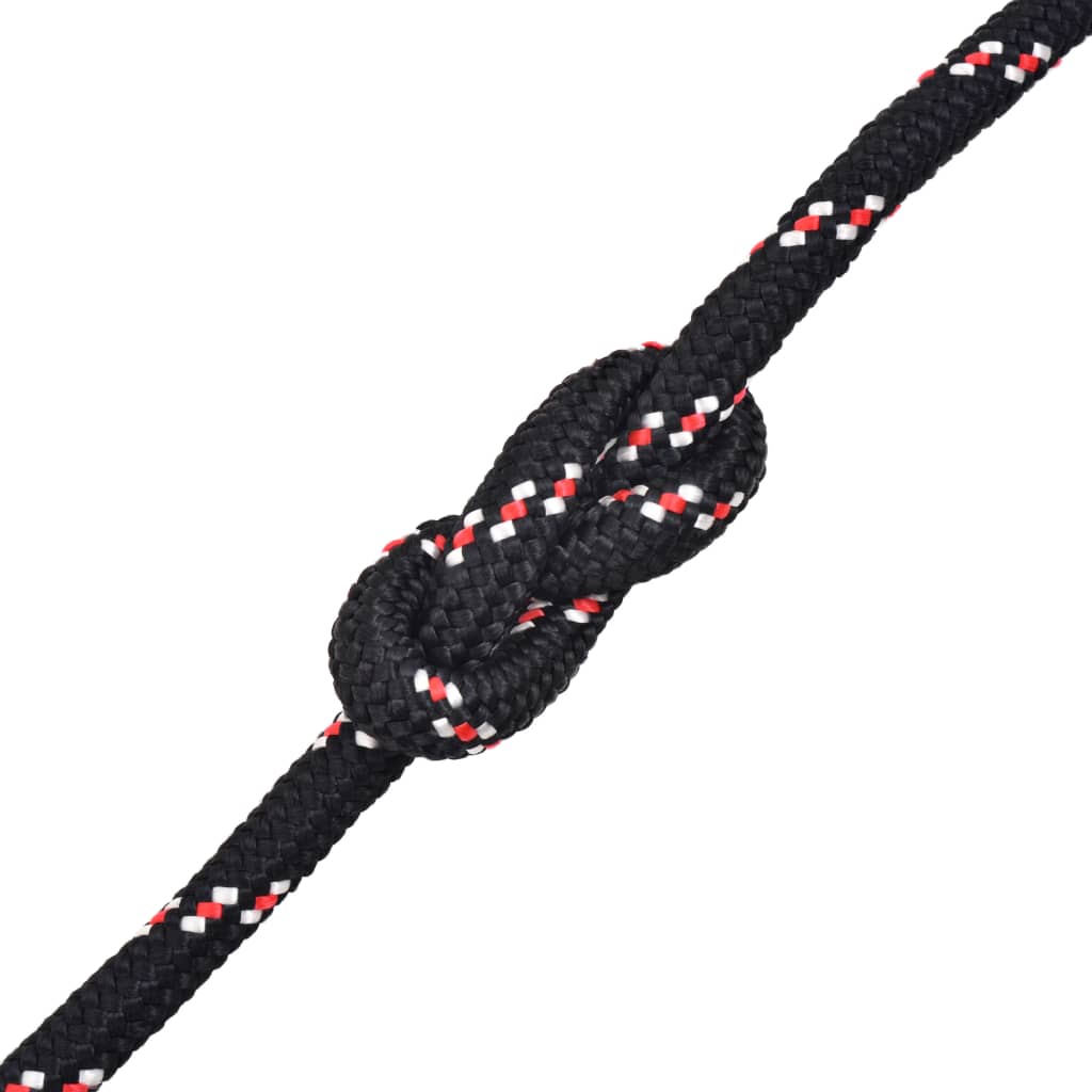 Corda náutica em polipropileno 10 mm 50 m preto